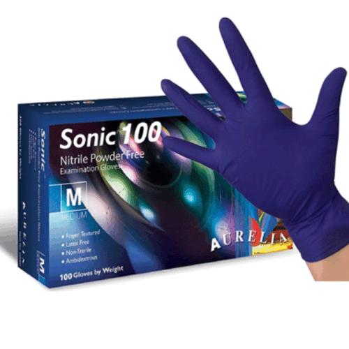 Aurelia Sonic Nitrile Cobalt Blue Gloves 100Pk